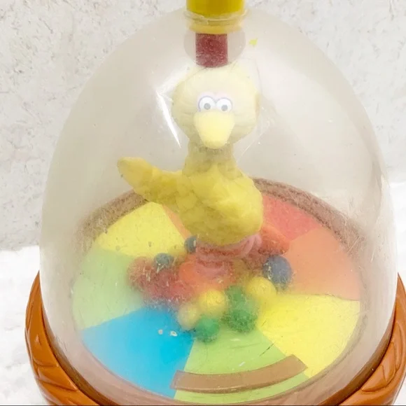 Vintage Big Bird Sesame Street illco spinning top toy retro spinner birds nest - Picture 2 of 8
